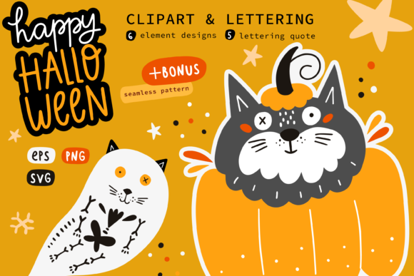 Cat Clipart, Halloween Svg, Cat Svg