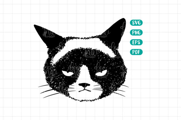 Cat Face, Black Cat Svg, Cat Silhouette