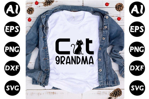Cat Svg Design, Cat Grandma