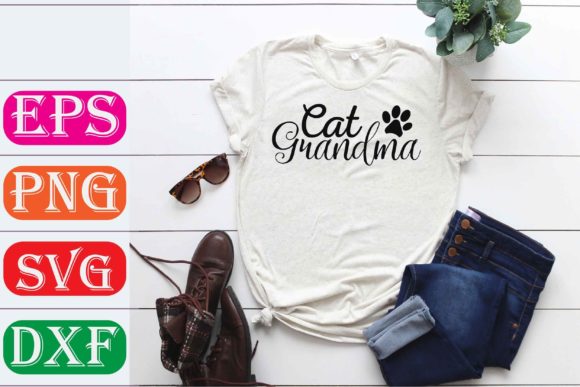 Cat Svg Design. Cat Grandma
