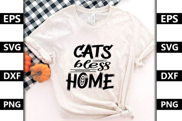Cat Svg Design, Cats Bless Home