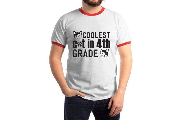 Cat SVG Design, Coolest Cat in 4th Grade
