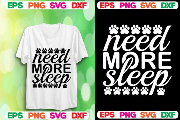 Cat SVG Design. Need More Sleep