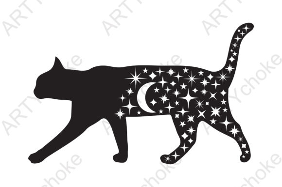 Celestial Cat. SVG File Ready for Cricut