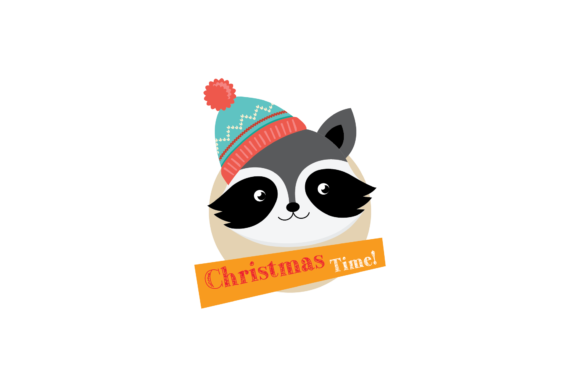 Christmas Animal Stickers Civet Cat Svg