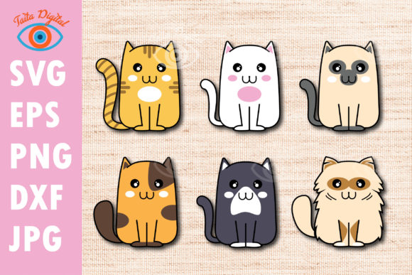 Cute Cat SVG Baby Cat Layered Cut File