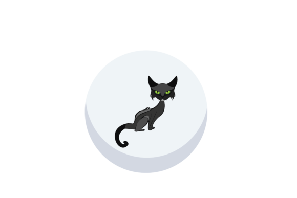 Halloween Moon Icon Cat Svg