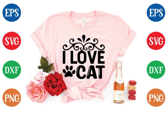 I Love Cat Svg