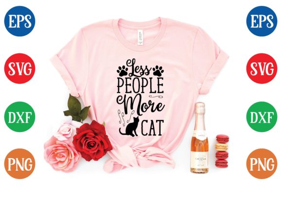 Less PEOPLE More CAT Svg